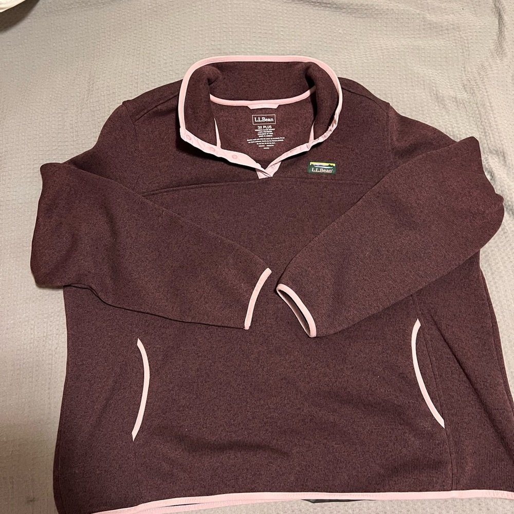 L.L. Bean Women's Plum Cowl Neck Sweater